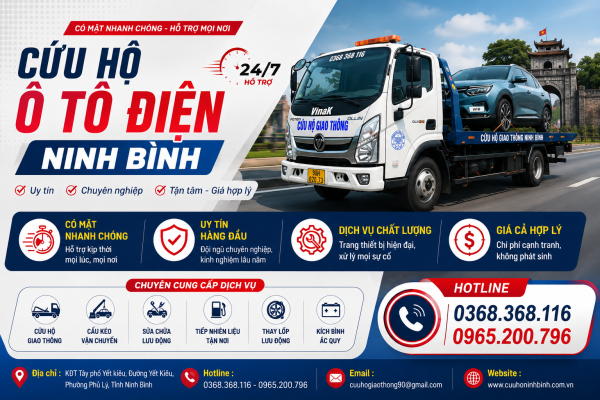 Cứu Hộ Ô Tô Điện Ninh Bình Uy Tín 24/7 – Hỗ Trợ Nhanh Chóng, An Toàn